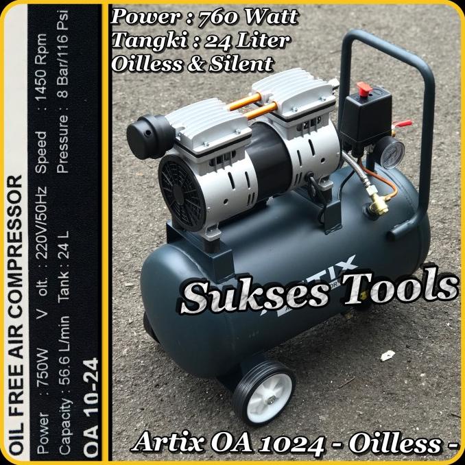 Artix Kompressor Silent OA 1024 Kompressor Oiless OA1024 1 HP 24 L