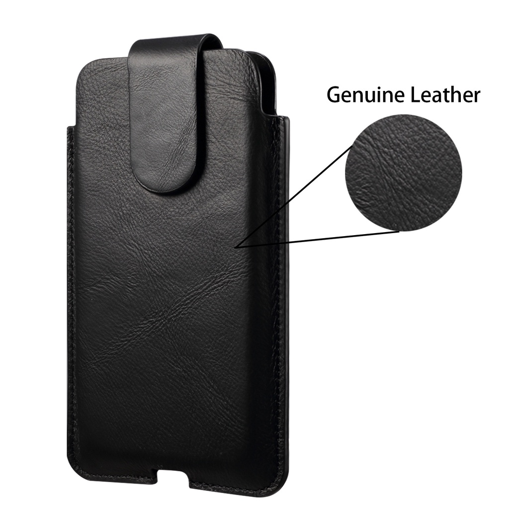 Sarung HP Celup Pinggang Kulit Asli Ukuran 6 - 7 Inch - Case Casing Kesing Dompet Tas Tempat HP