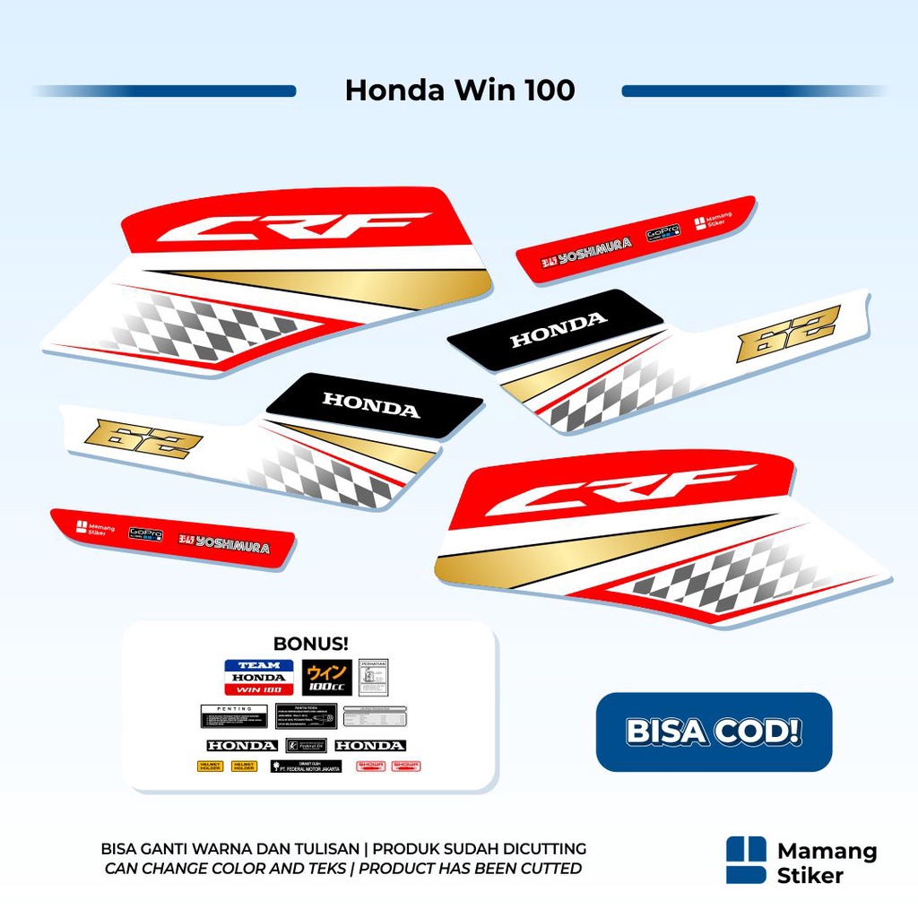 Striping Honda Win 100 Original (9) Variasi Traill Treill Trill Japan Jepang Custom Racing 1984 2002