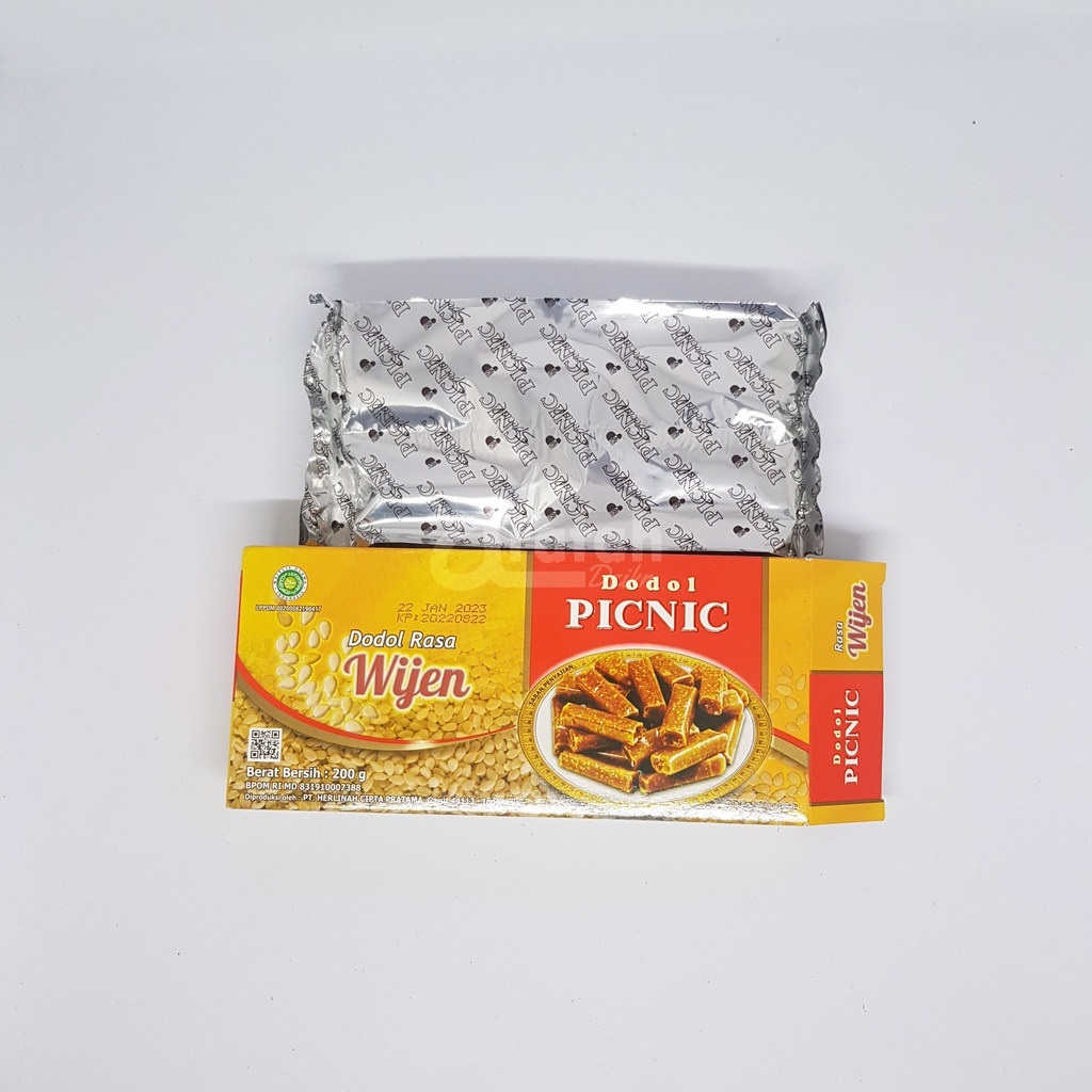 Dodol Garut Picnic Rasa Wijen Original 200gr Oleh-oleh khas Garut