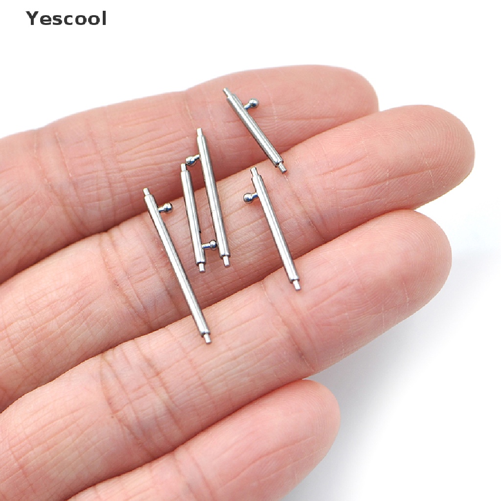 Yescool 10Pcs pin bar stainless steel quick release 12-22mm Untuk strap Jam Tangan