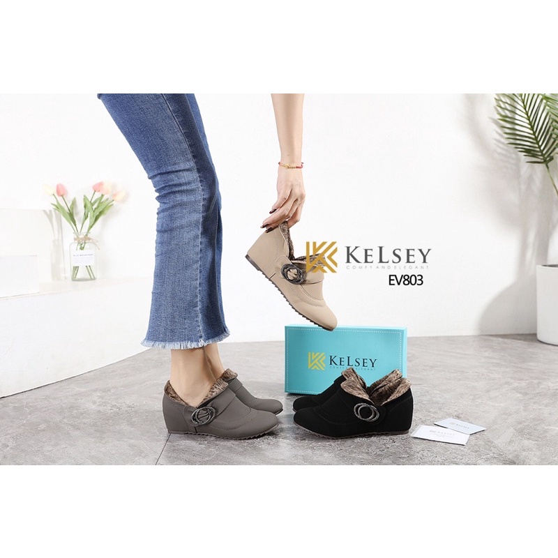 (GRATIS ALAS KAKI) NICOLE SEPATU BOOTS WANITA KELSEY EV803 SEPATU  BOOTS BLUDRU