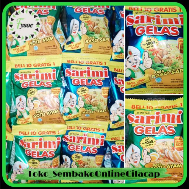 SARIMI GELAS KEMASAN BARU RP 2500/2 PCS