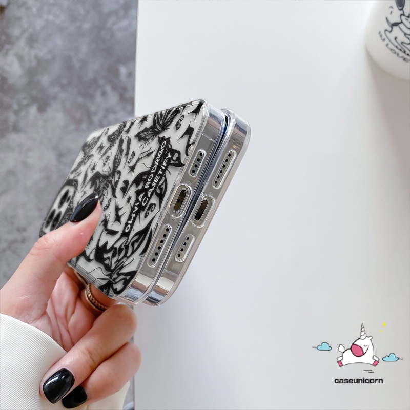 Soft Case Tpu Transparan Motif Kupu-Kupu Untuk iPhone 11 13 12 pro Max XR X XS Max 6 6s 7 8 plus SE 2020