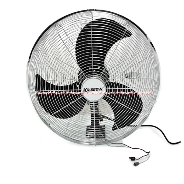 Krisbow Kipas Angin Dinding Tembok 50cm Industrial 3speed Table Fan Swing Wall Stainless Steel Besi