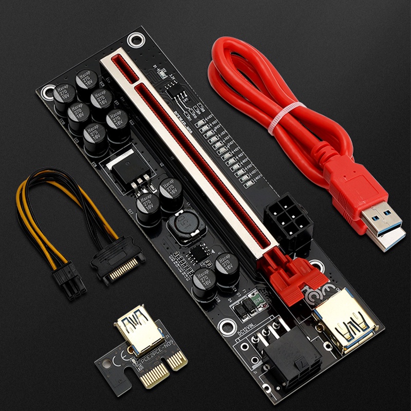 Usb 3.0 Gpu Dengan 6 Pin Interface Papan Ekstender Pci-E Riser/Papan Adapter Extender Riser Card/Pci-E Papan Adapter Riser Card Extender