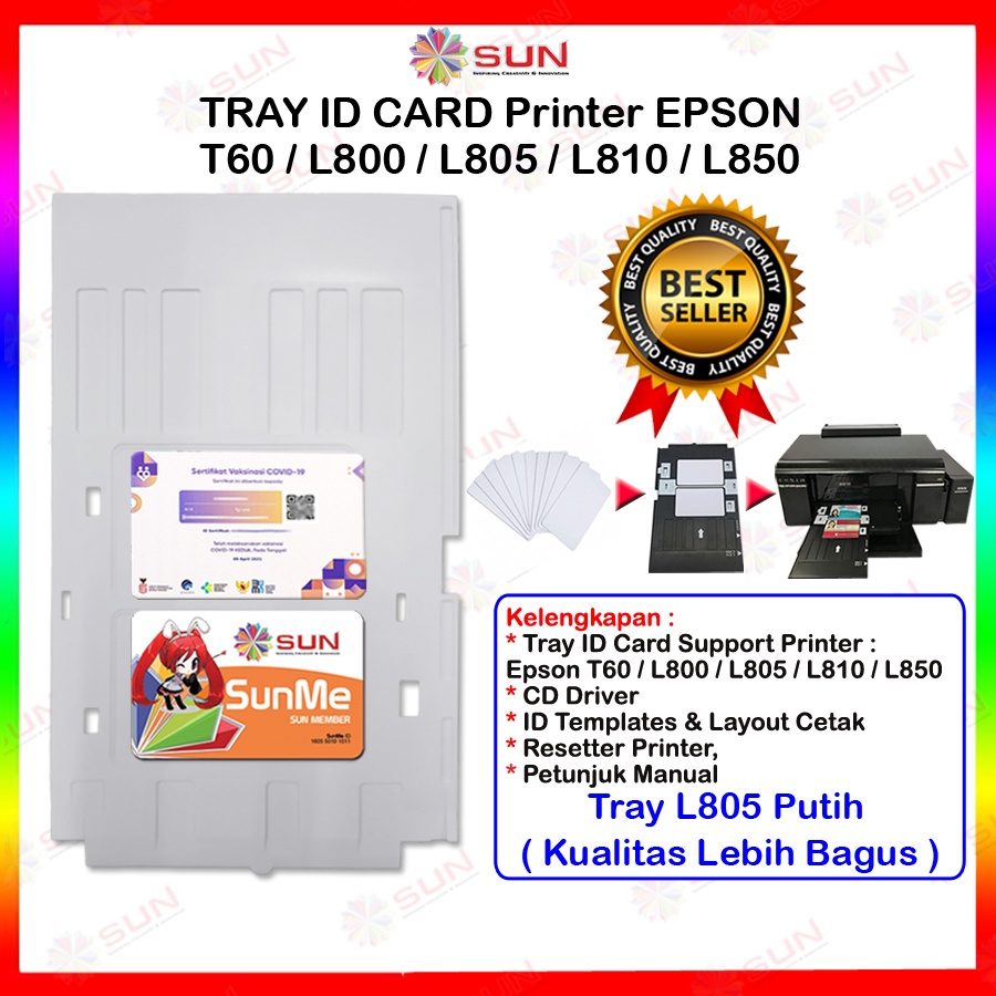 Jual Tray ID Card Epson T60 / L800 / L805 / L850 Tray Inkjet PVC ID