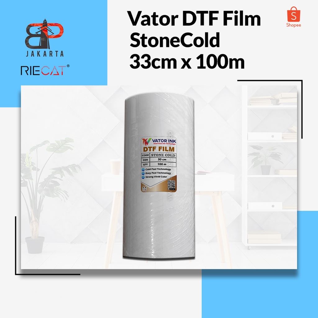 

PET FILM DTF VATOR STONE COLD Gen2 - Roll 33cm x 100meter