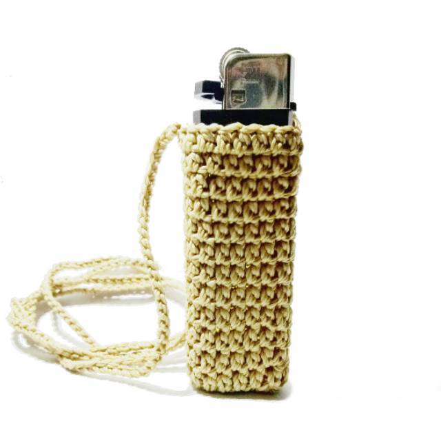 Kalung Rajut Tempat Korek Api Kalung Korek Api Mocca