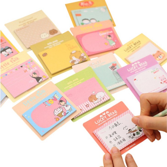 

WILLIAM-Sticky note Korean Milk juice Notes paper lucu Memo tempel minuman korea Kucing Kotak STIKER PEMBATAS BUKU CATATAN