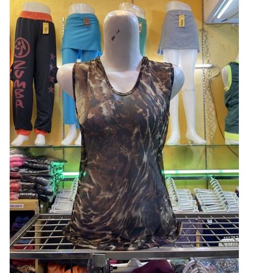 Atasan ZUMBA Bahan Tile Aerobic Dance Jogging / Baju olahraga wanita yukensi bahan jaring baju Zumba