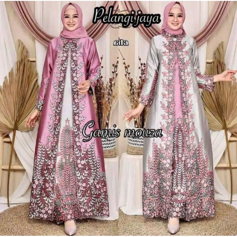 Gamis Mouza Kebaya pelangi Jaya original