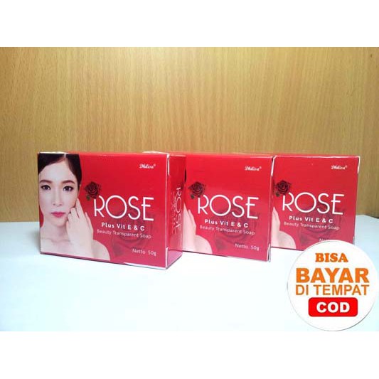 [BPOM] Sabun Rose Plus Vit E &amp; C Beauty Tranparent Soap Dhilisa