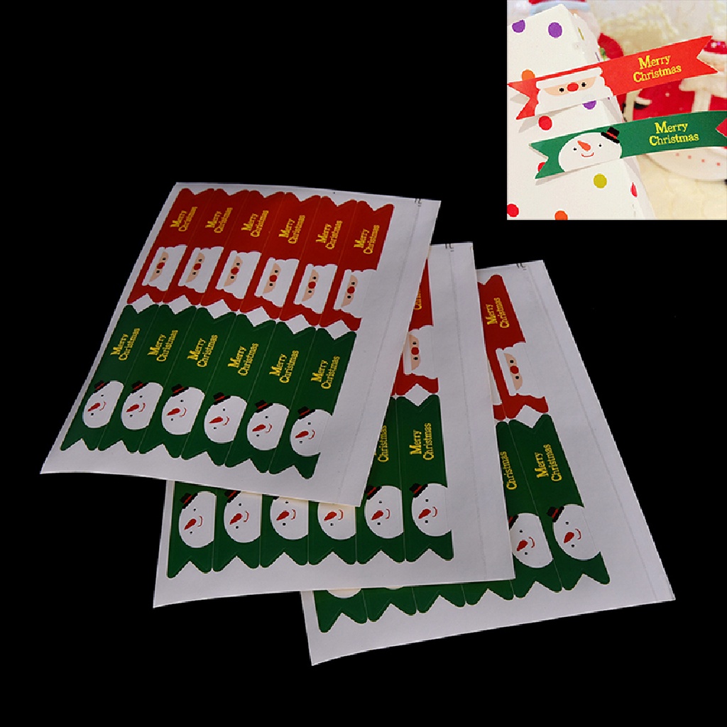 36pcs Stiker Label Segel Desain Santa Merry Christmas Untuk Membuat Kartu Scrapbook