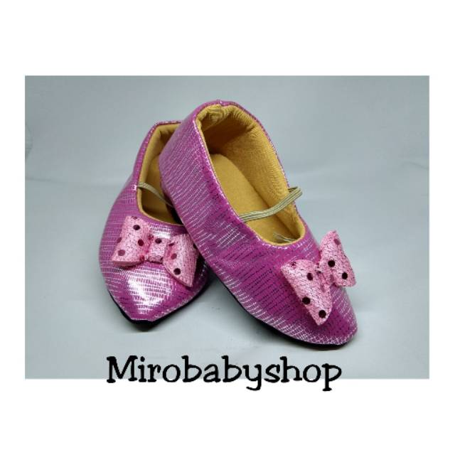 Sepatu anak mini heels baby pink fanta
