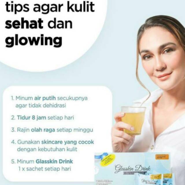 Minuman untuk wajah Glowing Glasskin Drink Ms Glow Original