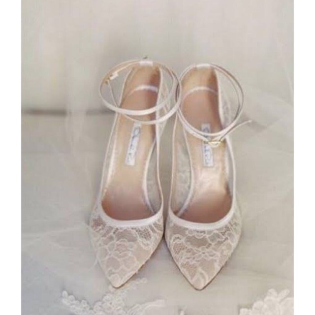 Wedding Shoes Lace Bw Shopee Indonesia