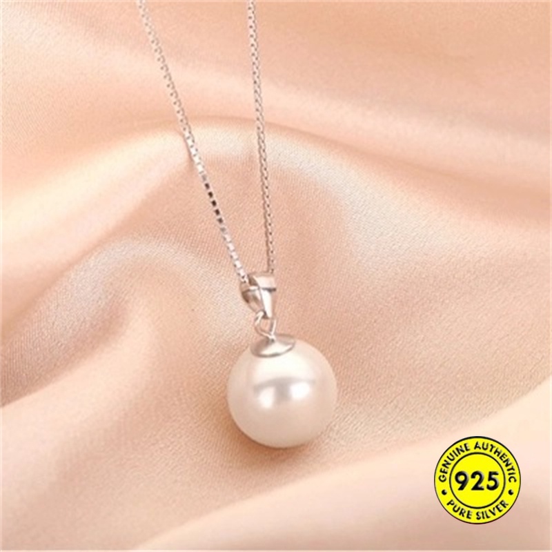 Kalung Mutiara Natural Bahan 925 Silver