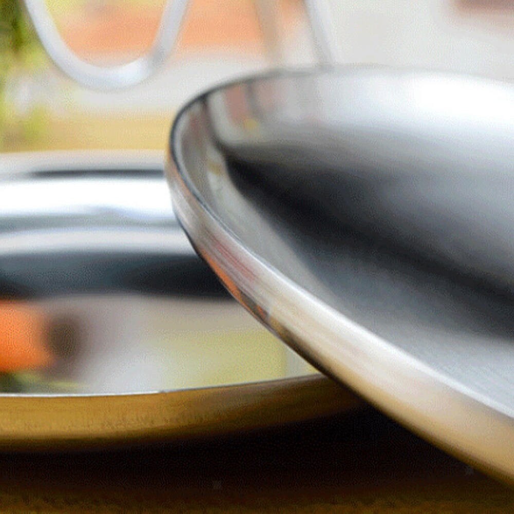 Piring Makan Nampan Baki European Style Stainless Steel 14 CM - SNTP0017 - Silver