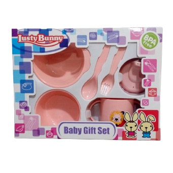 FEEDING SET 6IN1 TEMPAT MAKAN BAYI LUSTY BUNNY BABY GIFT SET MURAH LUCU KADO KELAHIRAN BAYI - 1419-4