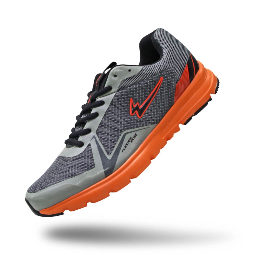 orange running shoes