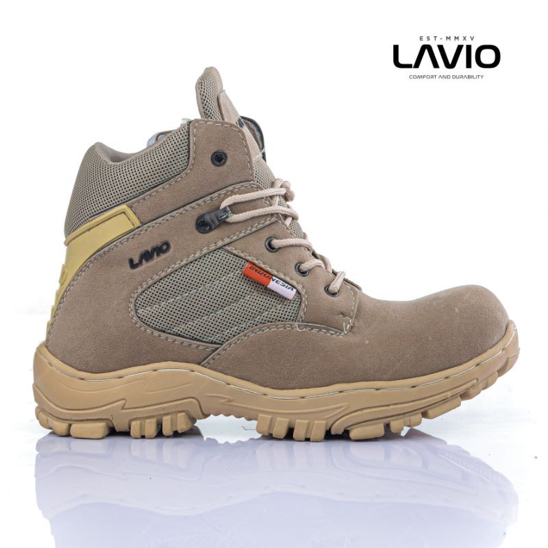 Lavio DNS Low Sepatu Safety Boots Hiking Pria Sol Karet Lentur Anti Slip