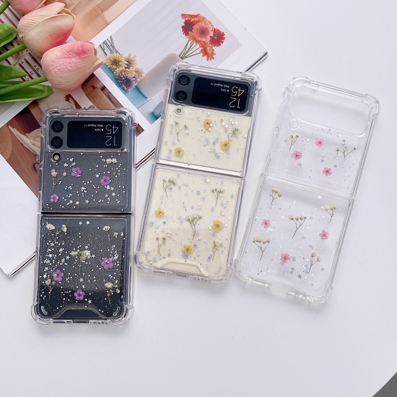 SAMSUNG Z FLIP 4 ZFLIP4 FLIP4 CASE Motif Bunga Star Glitter Readystock ZFLIP 3 READY