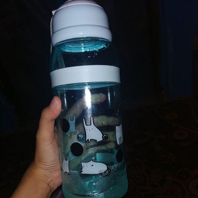 Botol Minum Tali Motif Kucing Love 750 Ml - Botol Karakter H53