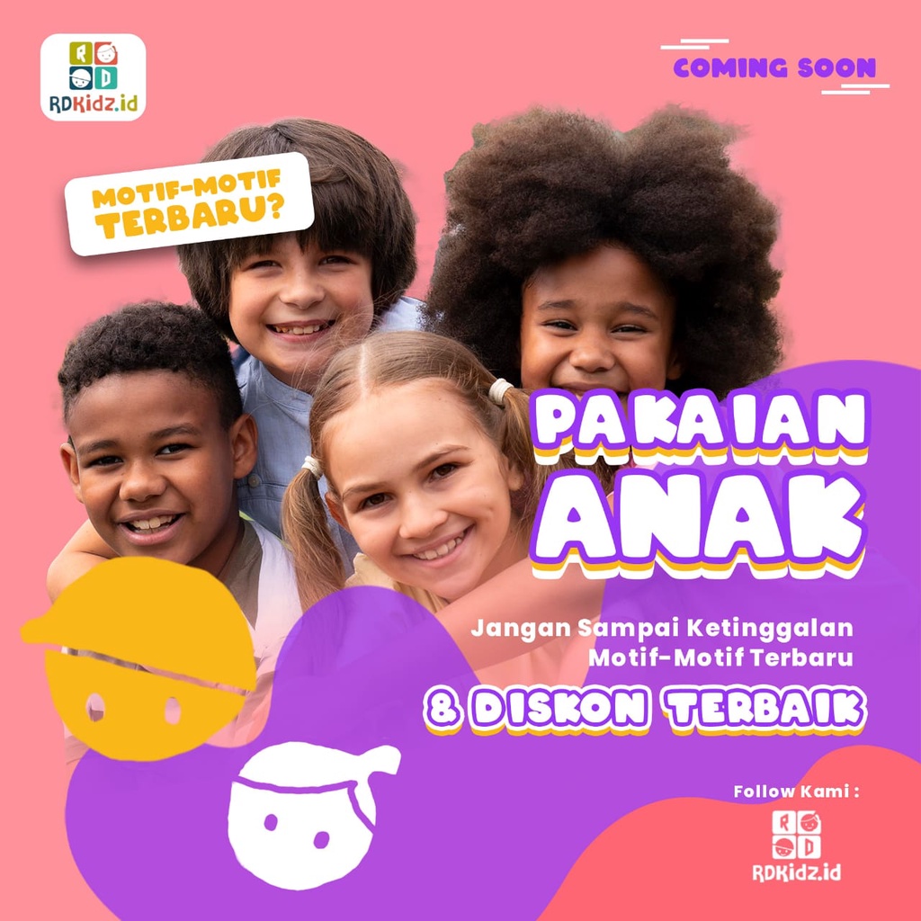 Rdkidzid Baju Lengan Panjang Anak Perempuan / Atasan Panjang Anak Cewek / Kaos Panjang Anak Perempuan Muslim Pink