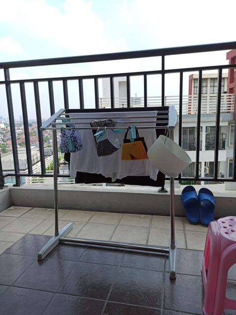 Jemuran Handuk Lipat Stainless Steel Kuat Anti Karat Minimalis