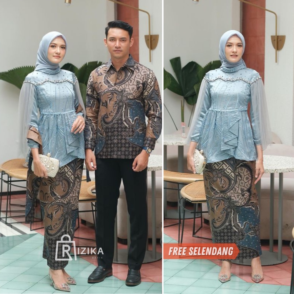 Kebaya Couple Modern Kebaya Batik Wisuda Lamaran Baju Tunangan  Brukat Terbaru Baju Couple Pasangan Kondangan Terbaru 2022