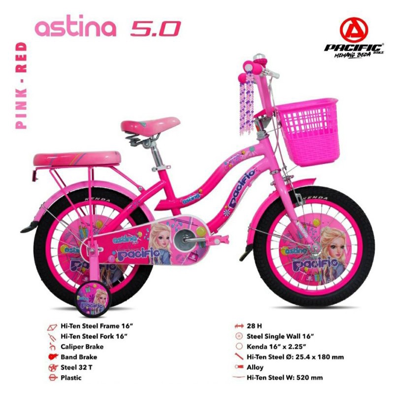 Sepeda Mini Anak Perempuan 16 inch Pacific Astina 5.0