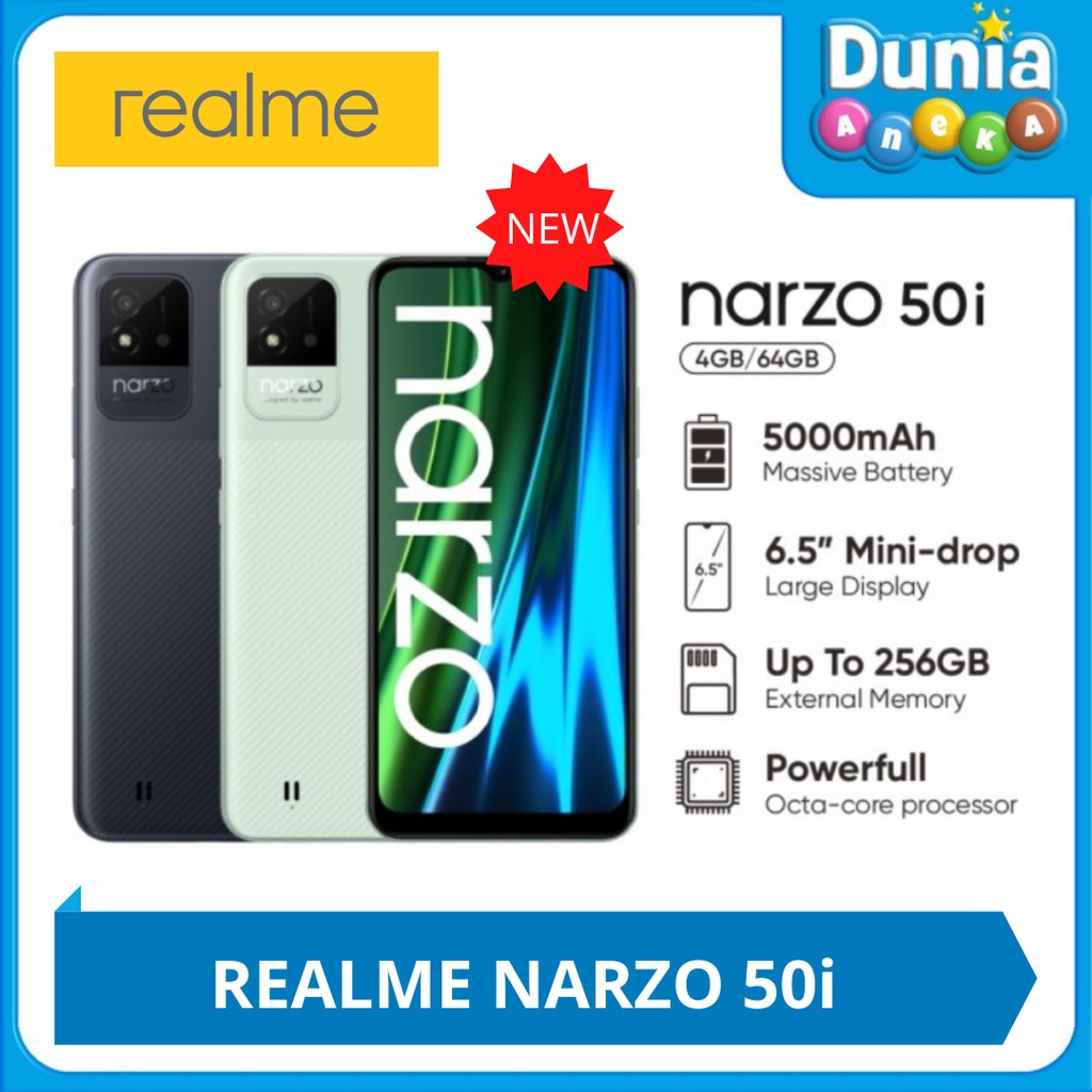 REALME NARZO 50i 4/64GB SMARTPHONE - GARANSI RESMI REALME