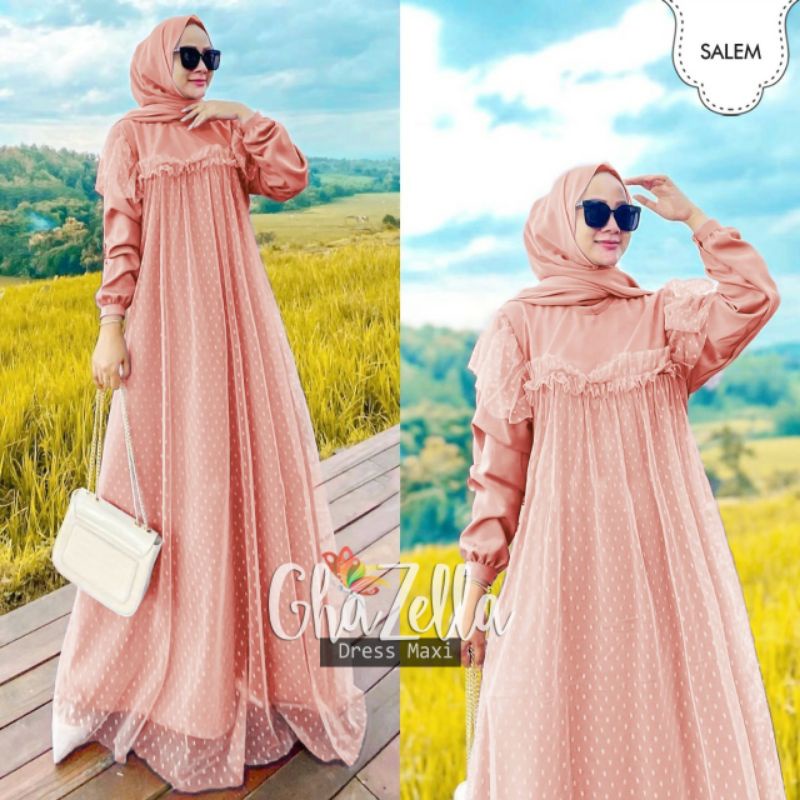 Gamis Modelno premium / Gamis Terbaru / Gamis mewah / Fashion muslim terbaru / Baju gamis / gamis bo