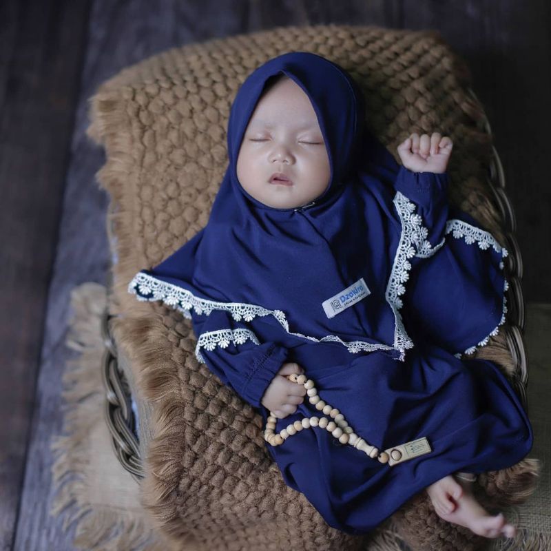 GAMIS BAYI 0-3thn RENDA KAIRA NAVY TWIST ORIGINAL by DZAKIRA