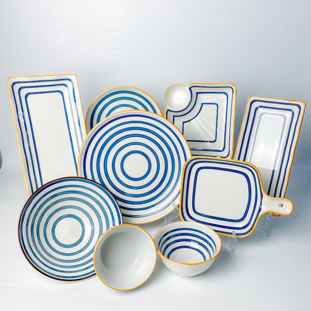 [Casa De Luxo] Osaka Collection Piring Makan dan Piring Saji Mangkuk Keramik Bergaya Jepang Piring S