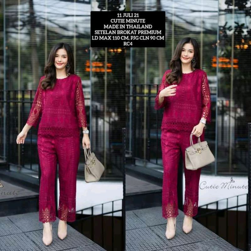 CUTIE MINUTE - SETELAN BROKAT WANITA  PREMIUM BANGKOK