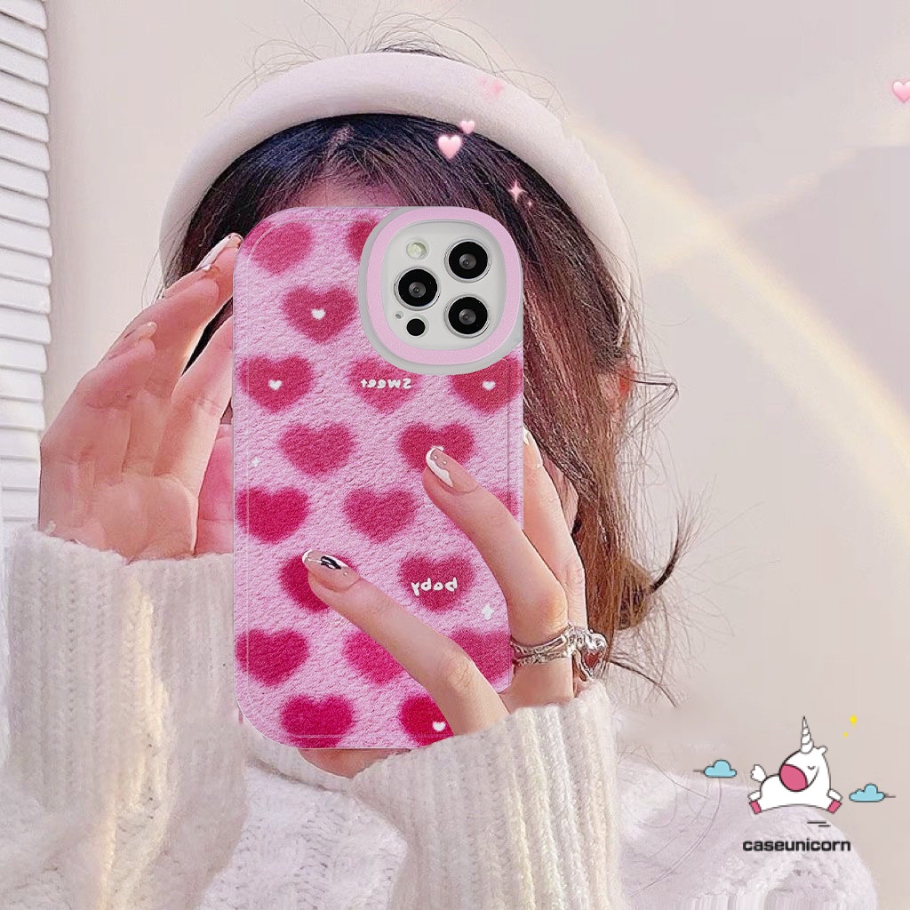 Casing Soft Case Redmi POCO F4 M3 POCO X3 Pro Nfc Redmi 12C A1 10 10C 9T 9A 9C K40S Note 9S 9Pro 10 10S 10 Max Plus 8 9 11 11s 11Pro INS Pink Love Heart Case Ultra Shockproof Sarung