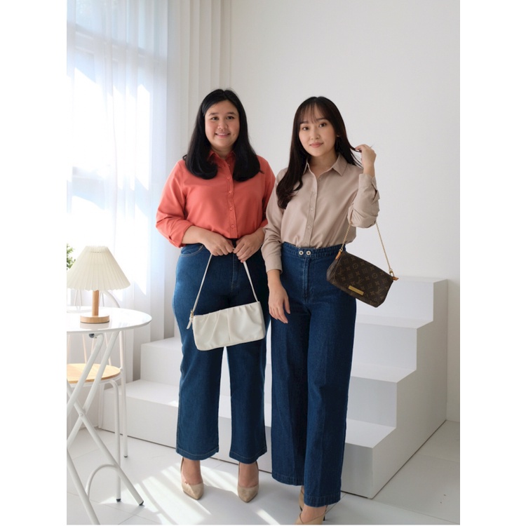 T-0379 Blouse Kemeja Wanita Basic-7