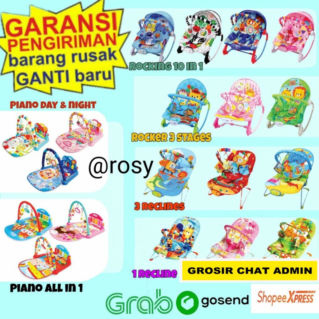 Bouncer rocking 10in1 bayi SUGAR BABY sugarbaby Bouncher Rocking 10 in 1 Sugar Baby Rocker Premium bouncer bayi/ayunan bayi/tempat tidur bayi nyaman