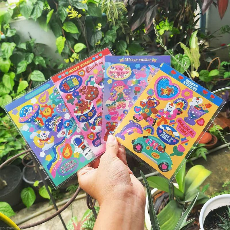 

Missyp Hologram Sticker Sheet / Stiker Peel Off / Cute Stickers for Journal