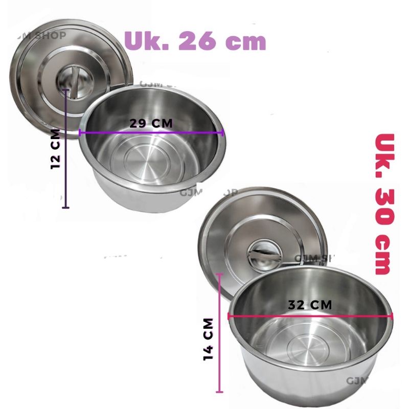 (Murah) Panci Indian pot 5pcs / Panci Stainless 5 susun