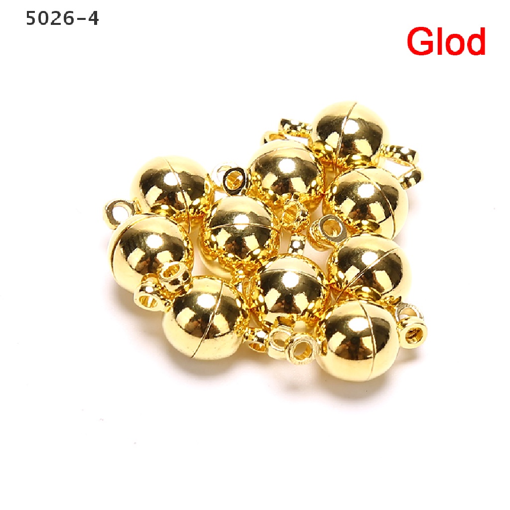 5026-4 10pcs Magnetic Lobster Clasps Buckle Hook Round Ball DIY Jewelry Making Findings 5026-4