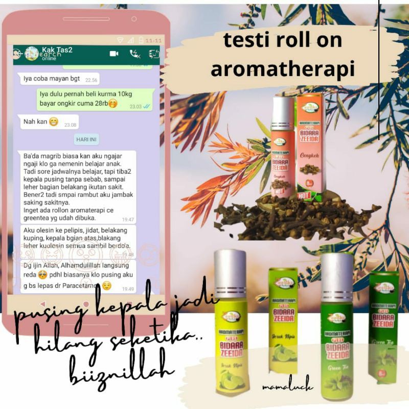 MINYAK AROMATHERAPY BIDARA ZEEIDA MINYAK ANGIN HANGAT