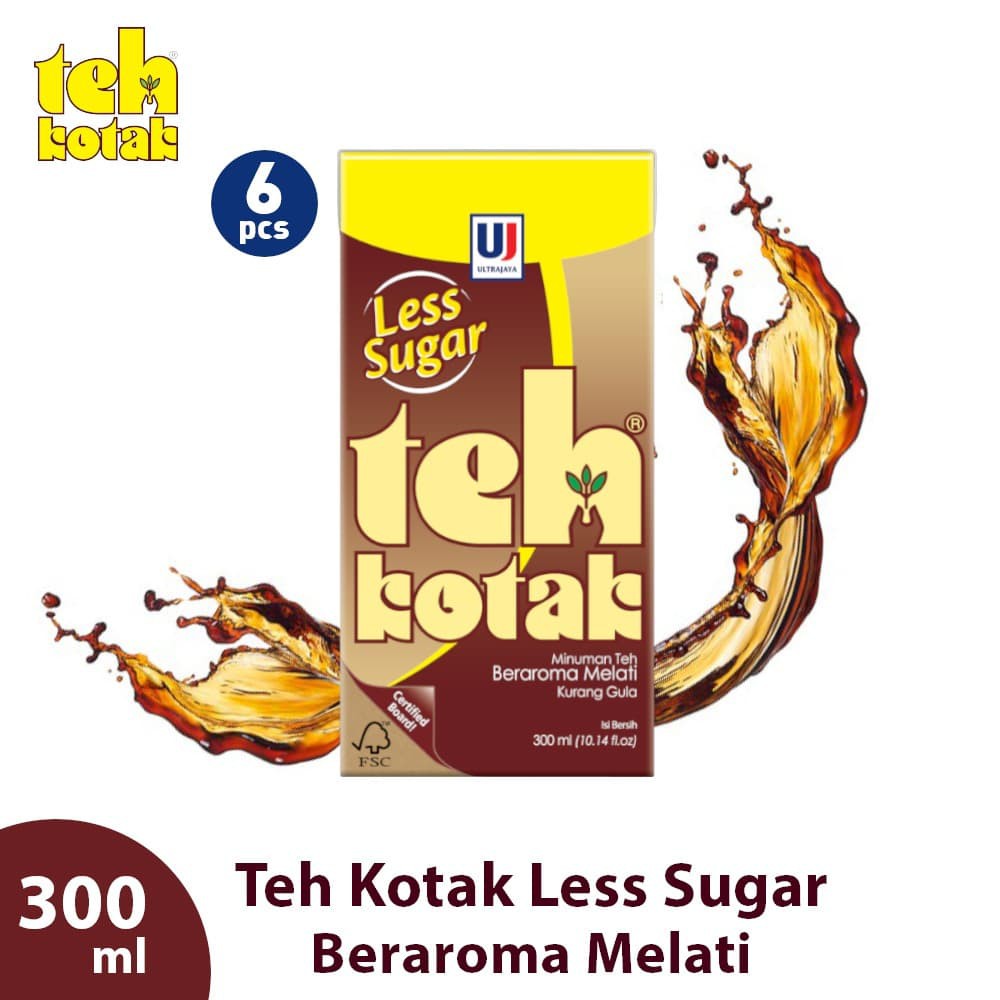 

PROMO [6PCS] TEH KOTAK JASMINE LESS SUGAR 300 ML TERMURAH