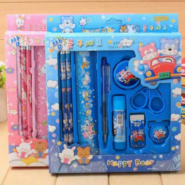 Alat Tulis set 8in1 / Alat Tulis Karakter / Set Alat Tulis Anak / Stationery Set / Paket Alat Tulis