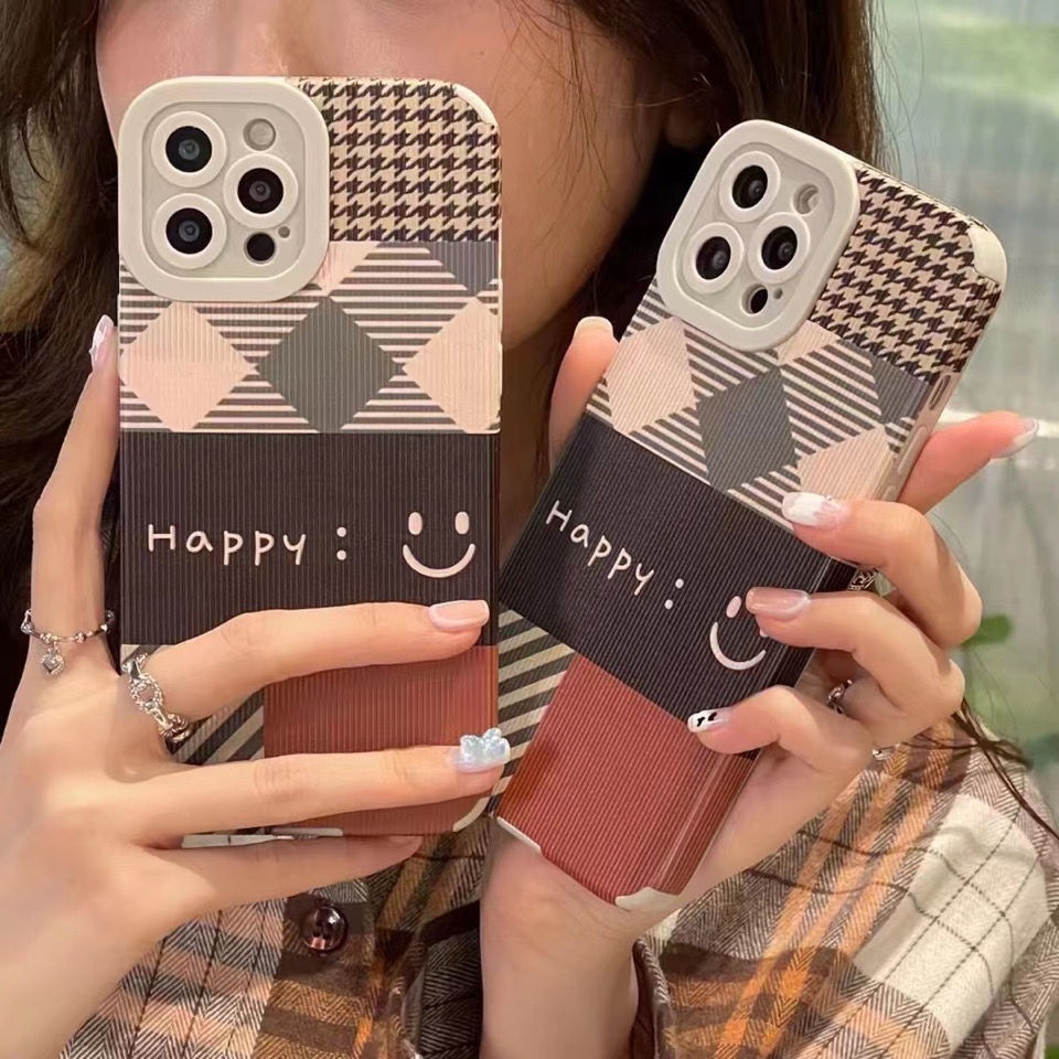 Casing Soft Case Silikon Motif Happy Face Untuk IPhone 12 13 11 Pro Max X Xs Max Xr 8856