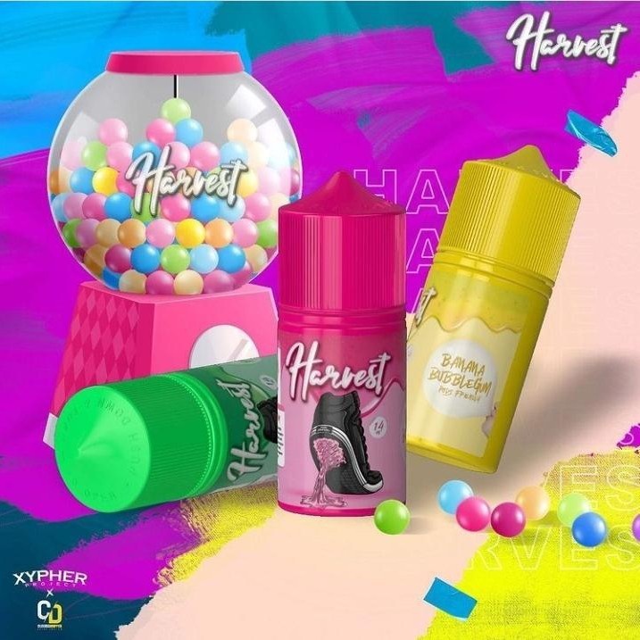 HARVEST PODS FRIENDLY LIQUID BUBBLEGUM SERIES 30ML 14MG 100% AUTHENTIC
