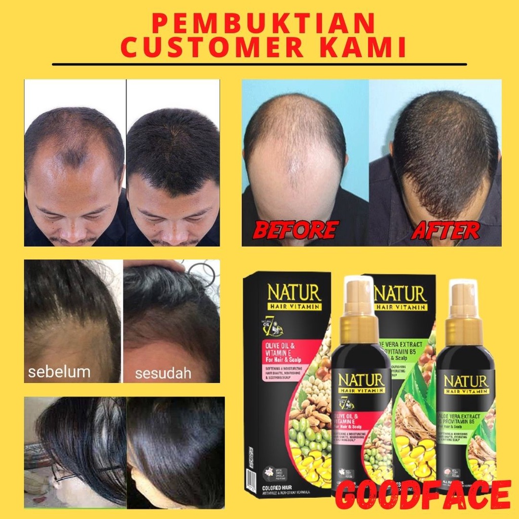 NATUR HAIR VITAMIN 80ML ORIGINAL PELEMBUT RAMBUT SPRAY RAMBUT TREATMENT RAMBUT PENGHALUS RAMBUT PERAWATAN RAMBUT