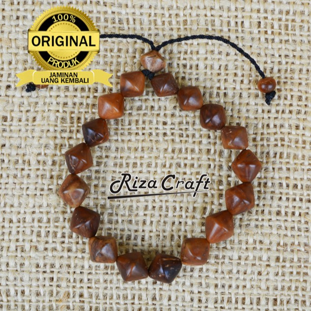 Gelang Natural Kayu Kaukah Kokka Kokkah ASLI Mekah Arab Turki ORIGINAL Coklat Wajik Pria Wanita by R